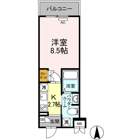 福山市南本庄のマンションの間取り