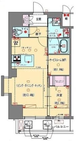プレサンスNEO九条ディアシスの間取り