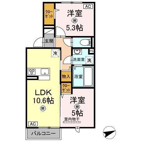 アイネヴェルト八方原の間取り