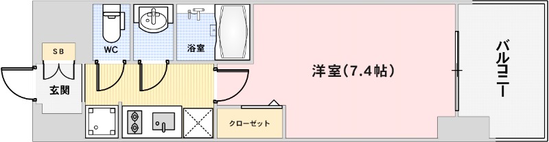 エスライズ神戸三宮山手通壱番館の間取り写真