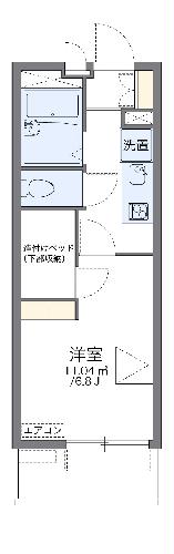 【レオパレスシャルム宝の間取り】