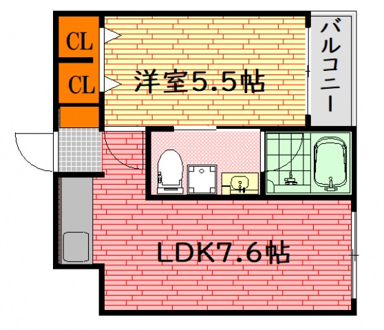 広島市南区上東雲町のマンションの間取り