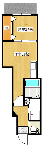 鹿児島市上之園町のマンションの間取り