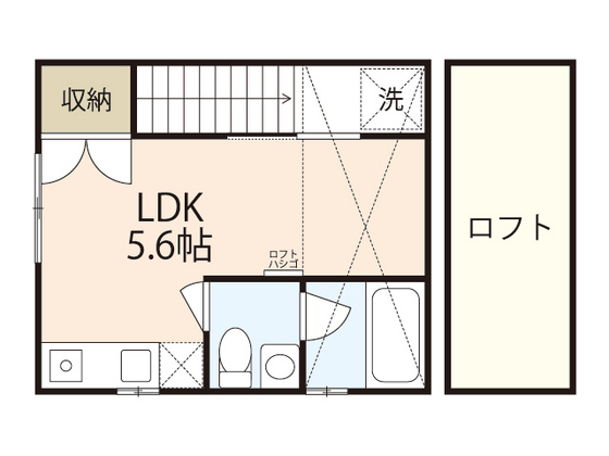 ＣＡＳＡ　ＣＯＺＹ　コイン通り（カーサコージー）の間取り