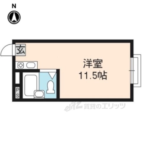 京都市山科区東野南井ノ上町のアパートの間取り