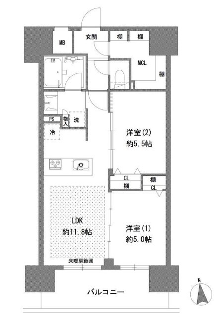 ラグゼナ八王子横山町の間取り