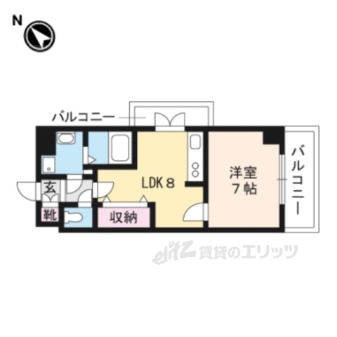 交野市森北のマンションの間取り