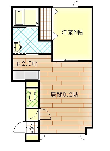 旭川市三条通のアパートの間取り