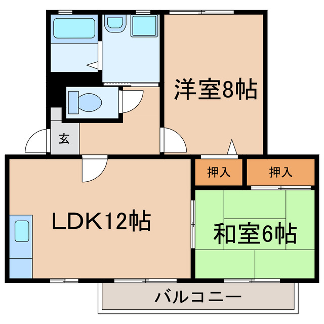 アイワコーポ・八光の間取り