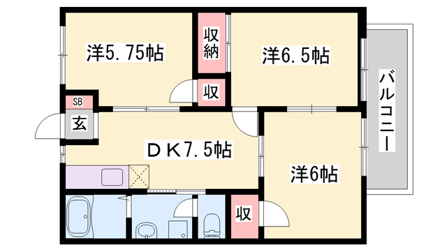 【ハーモニーヴィレッジの間取り】