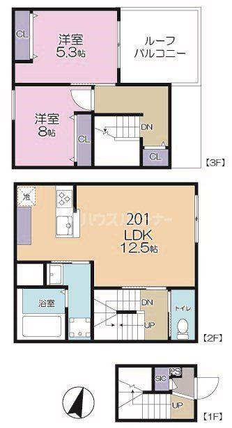 足立区千住大川町のマンションの間取り