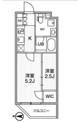 江東区白河のマンションの間取り