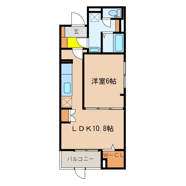 アンジェ　アルカン　シエルの間取り