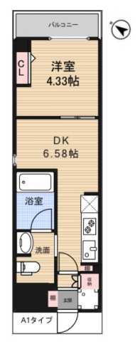 荒川区東日暮里のマンションの間取り