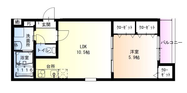 フジパレス高石千代田３番館の間取り