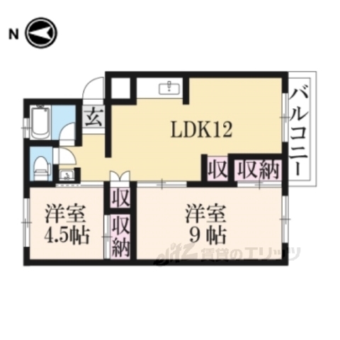 石原住宅Ｂ棟の間取り