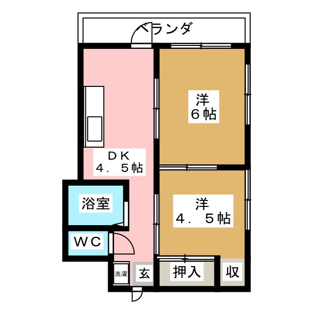 大田区北千束のマンションの間取り