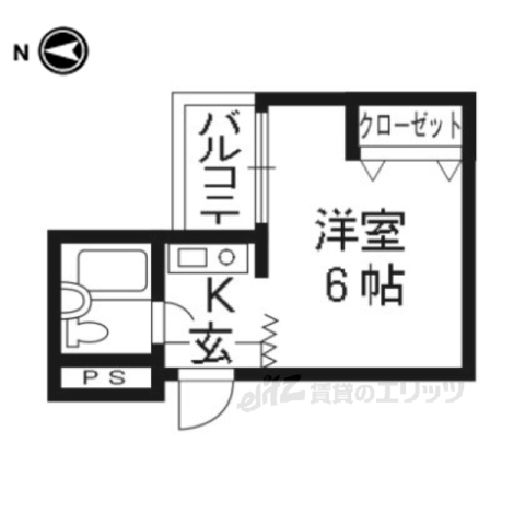 京都市上京区上立売町のマンションの間取り