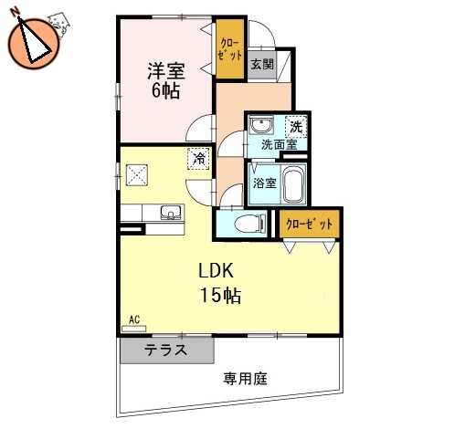 徳島市南島田町のアパートの間取り