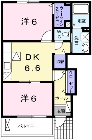 たつの市新宮町新宮のアパートの間取り