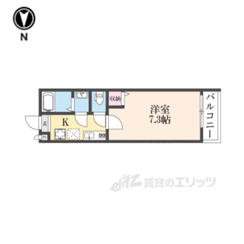 京都市東山区本町９丁目のアパートの間取り