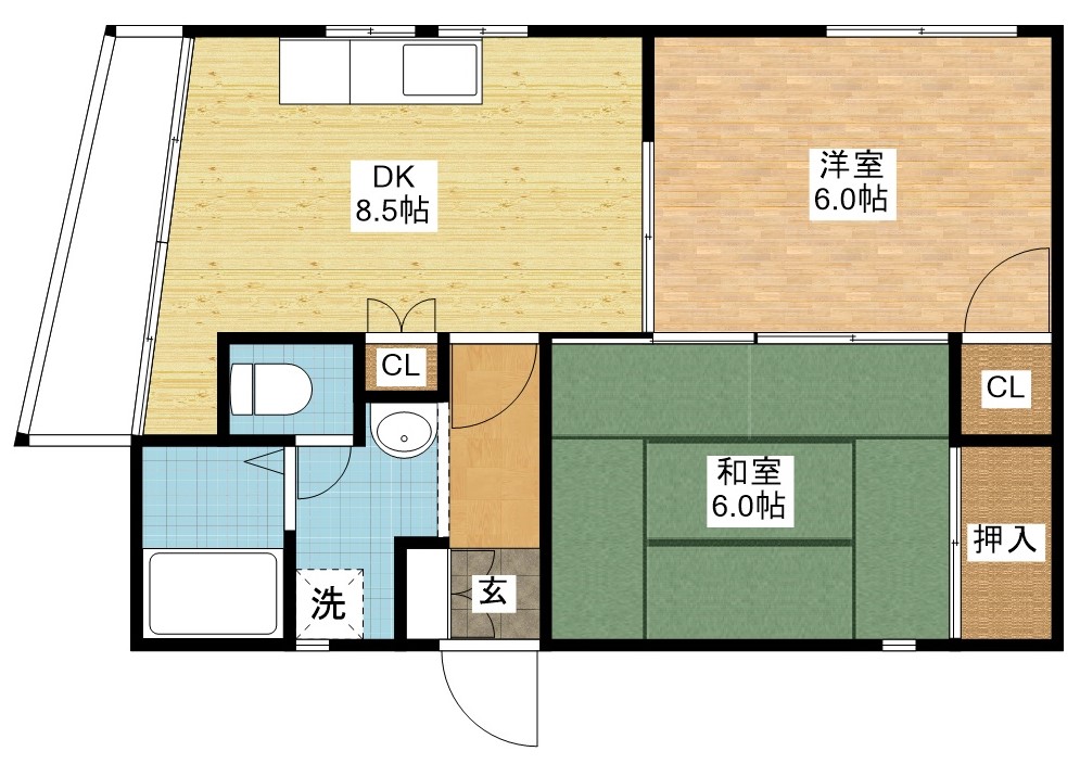 長崎市戸町のマンションの間取り