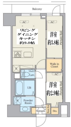 練馬区旭丘のマンションの間取り