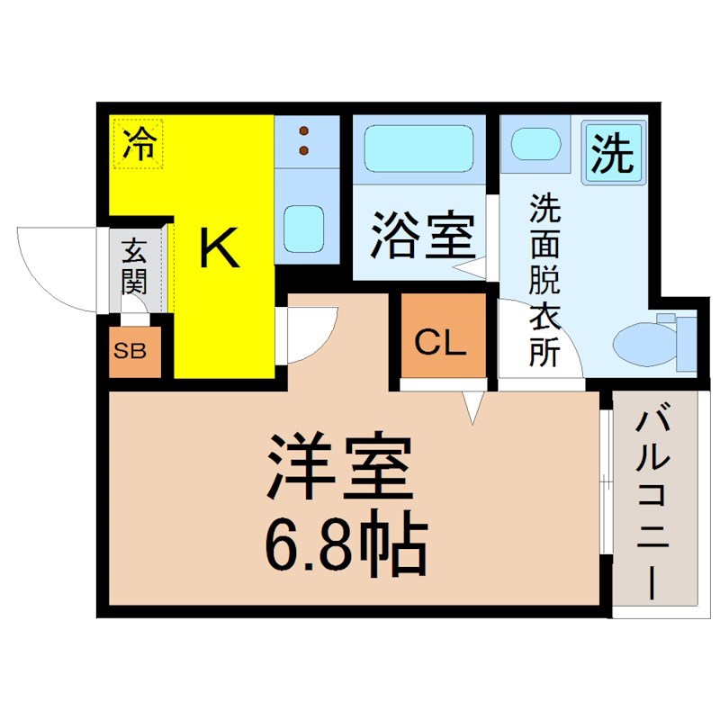 名古屋市南区観音町のアパートの間取り