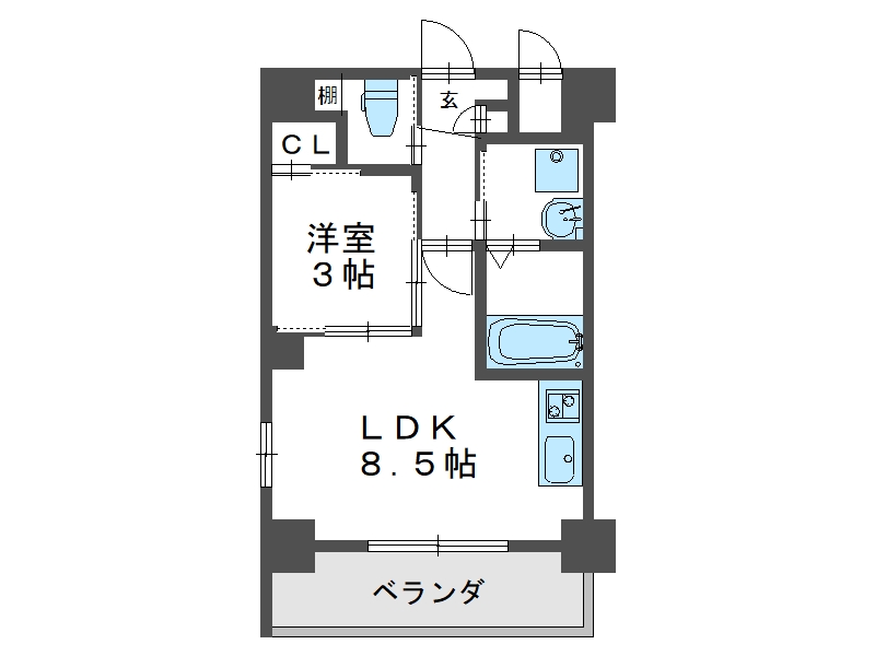 エセリアル清水丘の間取り