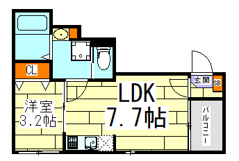 リアリーク姫島の間取り