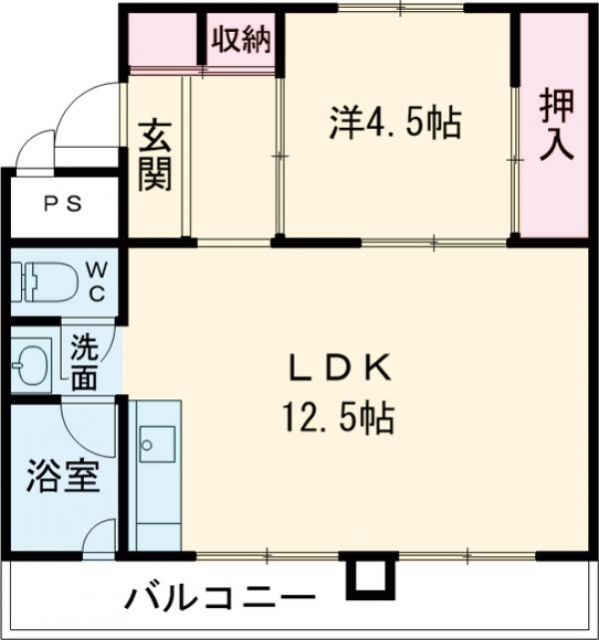 ビレッジハウス栗山2号棟の間取り