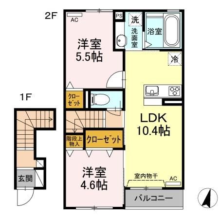 D-room京和風穂波Iの間取り