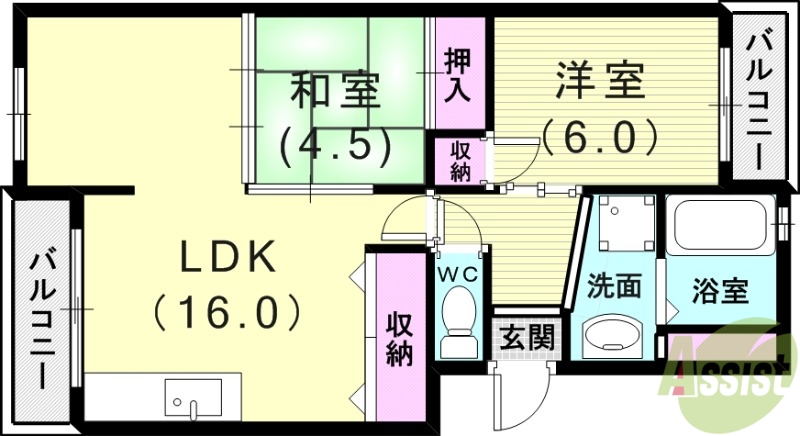 ランベール池北の間取り