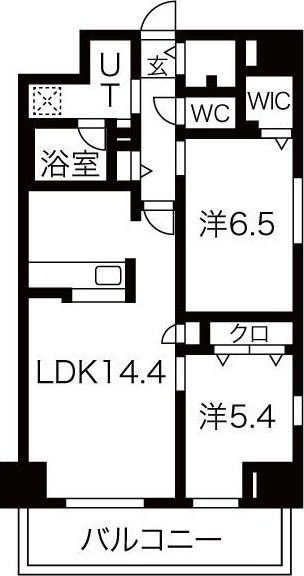 明石市樽屋町のマンションの間取り