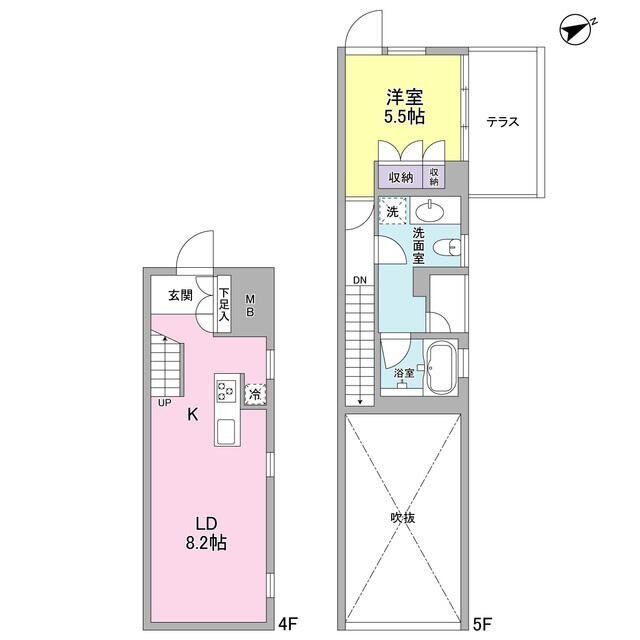 横浜市青葉区荏田北のマンションの間取り