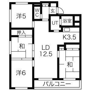 【平岸ハイツ第二の間取り】