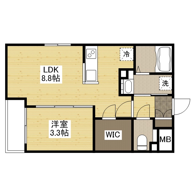 福山市引野町のマンションの間取り