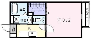 伊賀市服部町のアパートの間取り