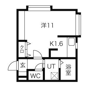 【札幌市豊平区旭町のマンションの間取り】