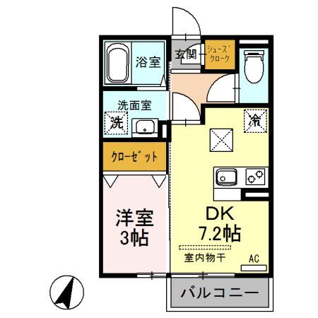 さいたま市大宮区堀の内町のアパートの間取り