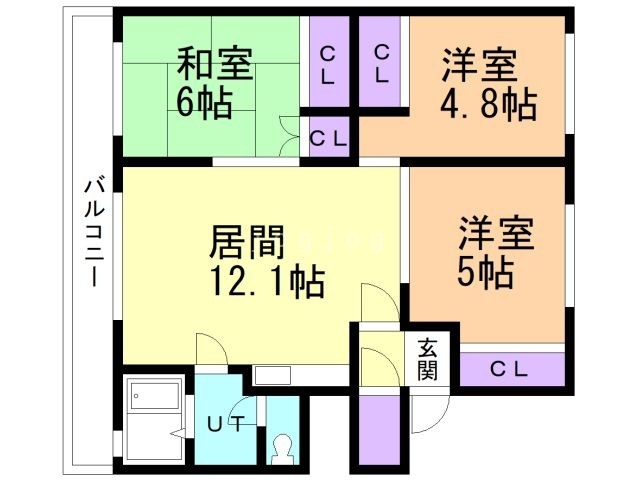 テレパレス藻岩下３４条の間取り