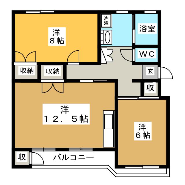 船橋グリーンハイツ６号棟の間取り