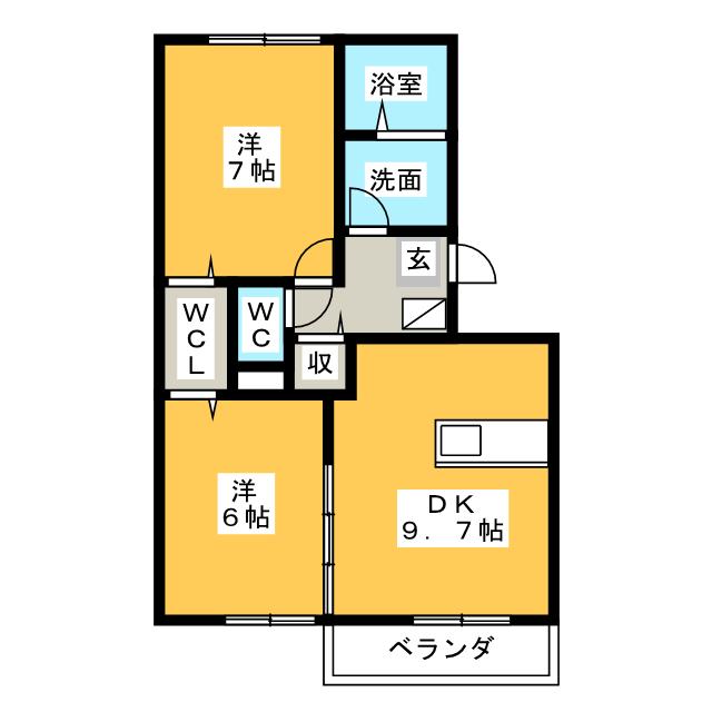 プレミール　ボヌールＨの間取り