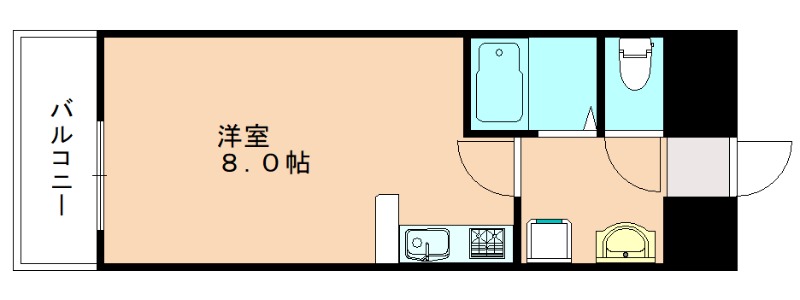 北九州市戸畑区浅生のマンションの間取り