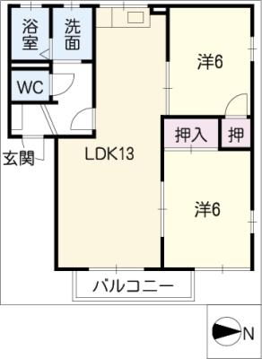 エスポアールＭＩＤＡ　Ａ棟の間取り