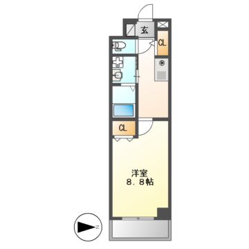 ニューシティアパートメンツ円上町の間取り