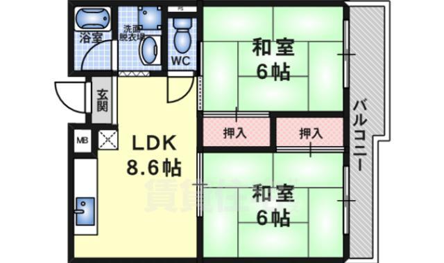 吹田市清水のマンションの間取り