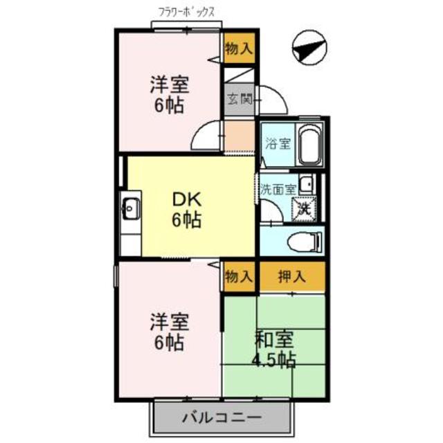 和歌山市榎原のアパートの間取り