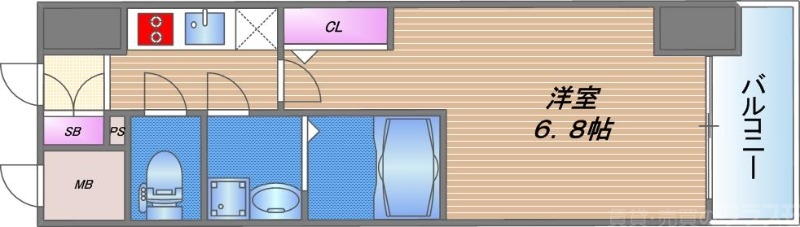 エスリード大阪上本町ブランシュの間取り