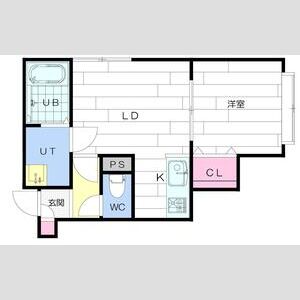 札幌市北区麻生町のアパートの間取り